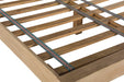 Queen or king carved mango wood bed frame with natural whitewashed finish