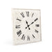 Corbett wall clock – rustic square clock with black Roman numerals, 24-inch size