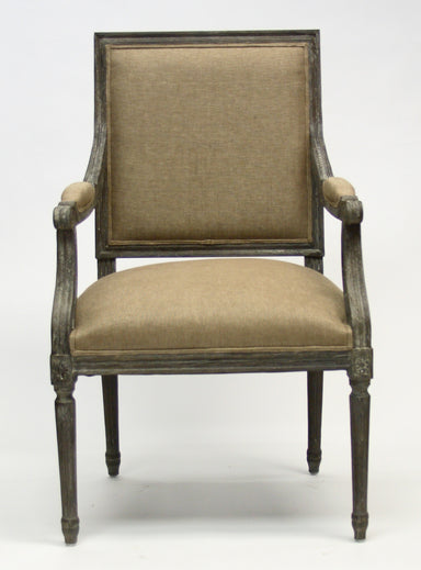Louis Xvi Sq Back Arm Chair