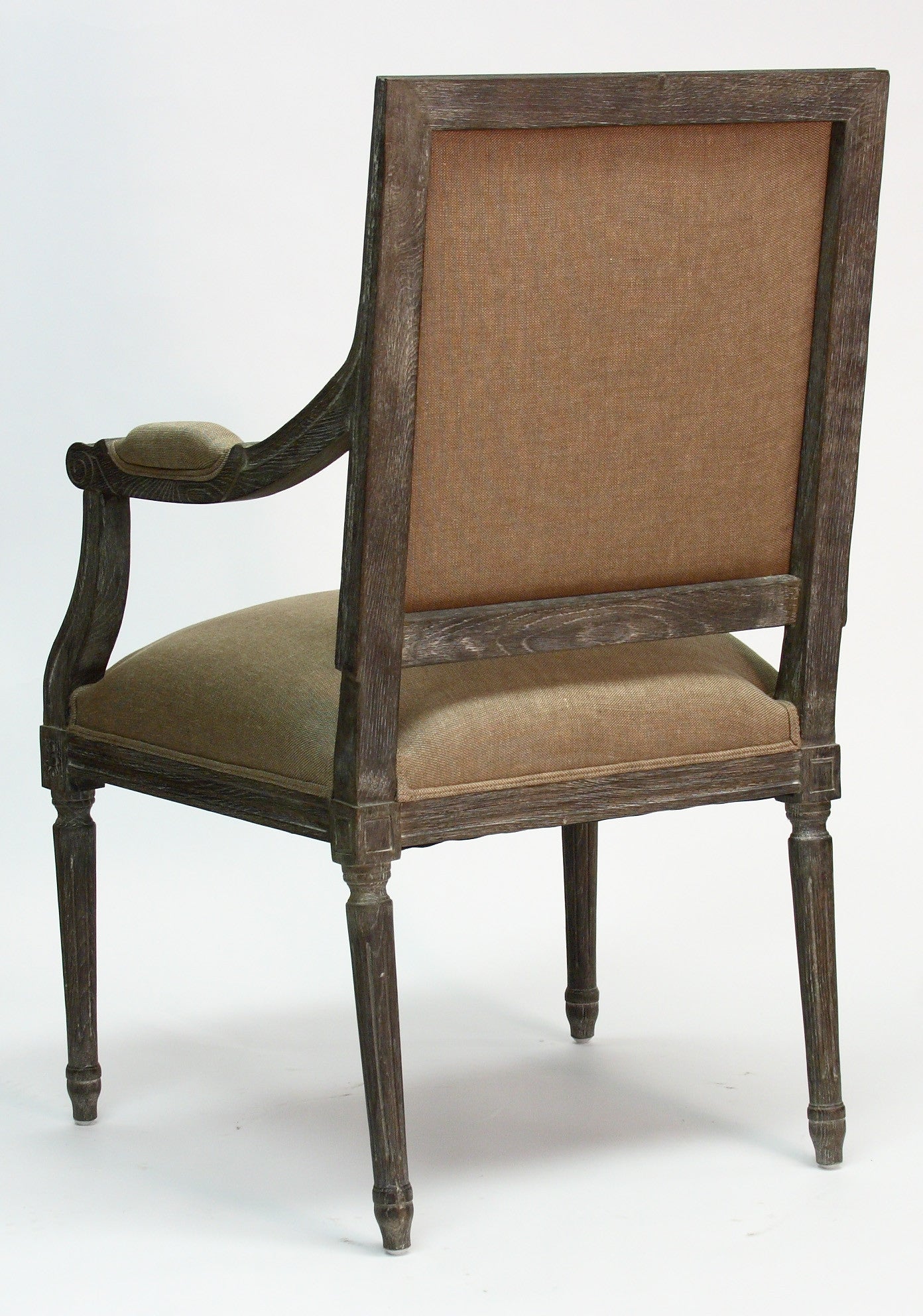 Dining Chair - Louis Arm Chair, Limed Charcoal Oak