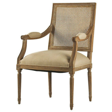 Dining Chair - Louis Arm Chair With Caned Back