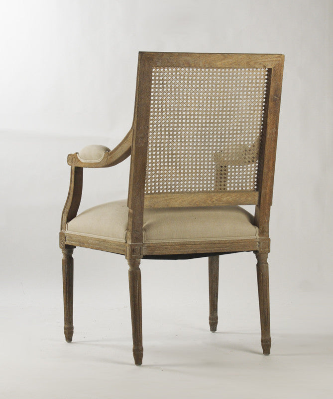 Dining Chair - Louis Arm Chair With Caned Back