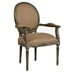 Dining Chair - Medallion Arm Chair, Limed Charcoal Oak