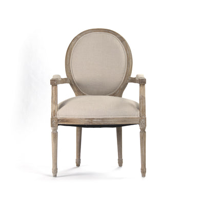 Dining Chair - Medallion Arm Chair, Limed Grey Oak