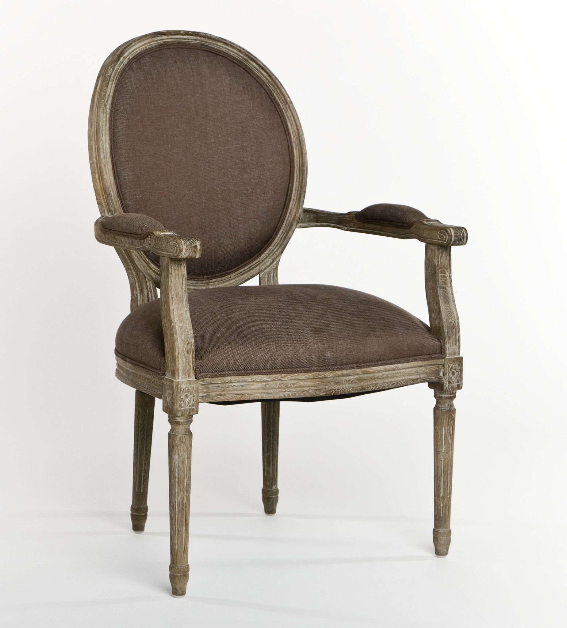 Dining Chair - Medallion Arm Chair, Limed Grey Oak