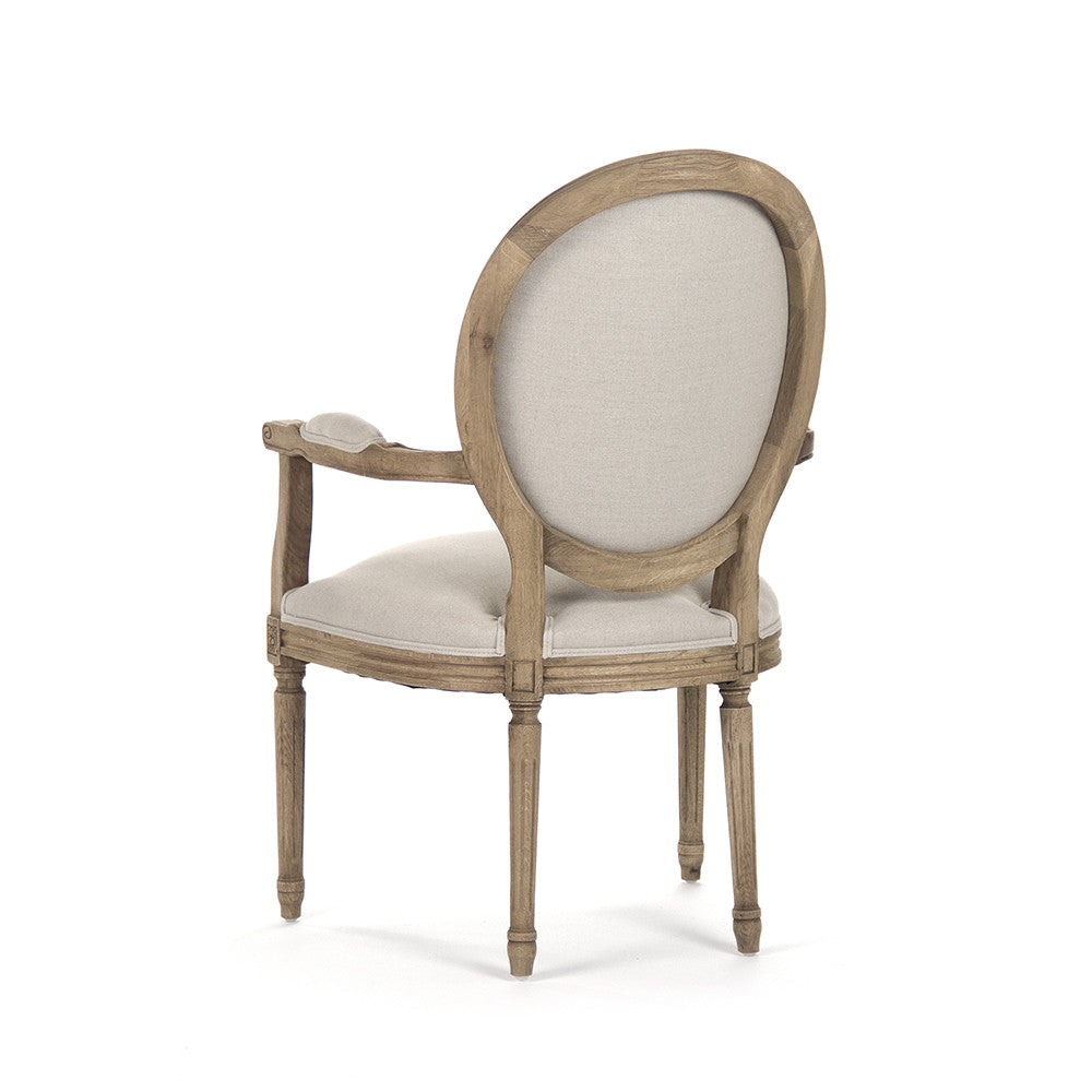 Dining Chair - Medallion Arm Chair, Natural Oak
