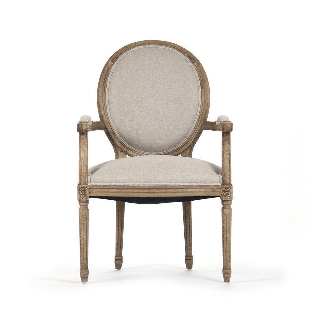 Dining Chair - Medallion Arm Chair, Natural Oak