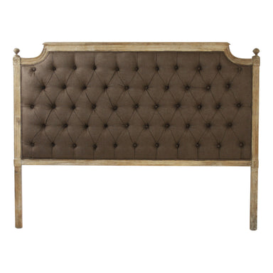 Headboard - Louis Tufted Headboard, Aubergine Linen