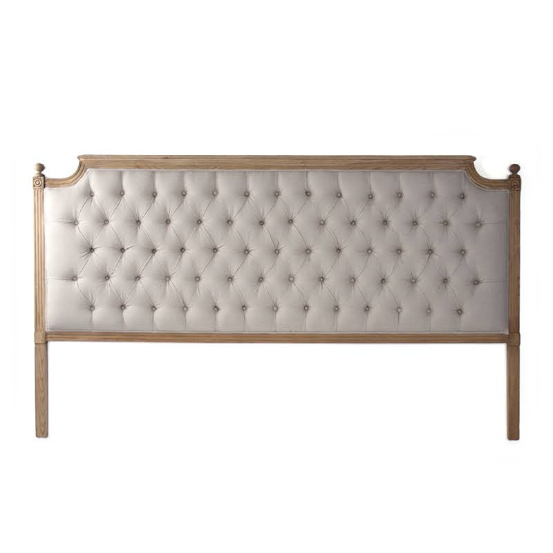 Headboard - Louis Tufted Headboard, Natural Linen