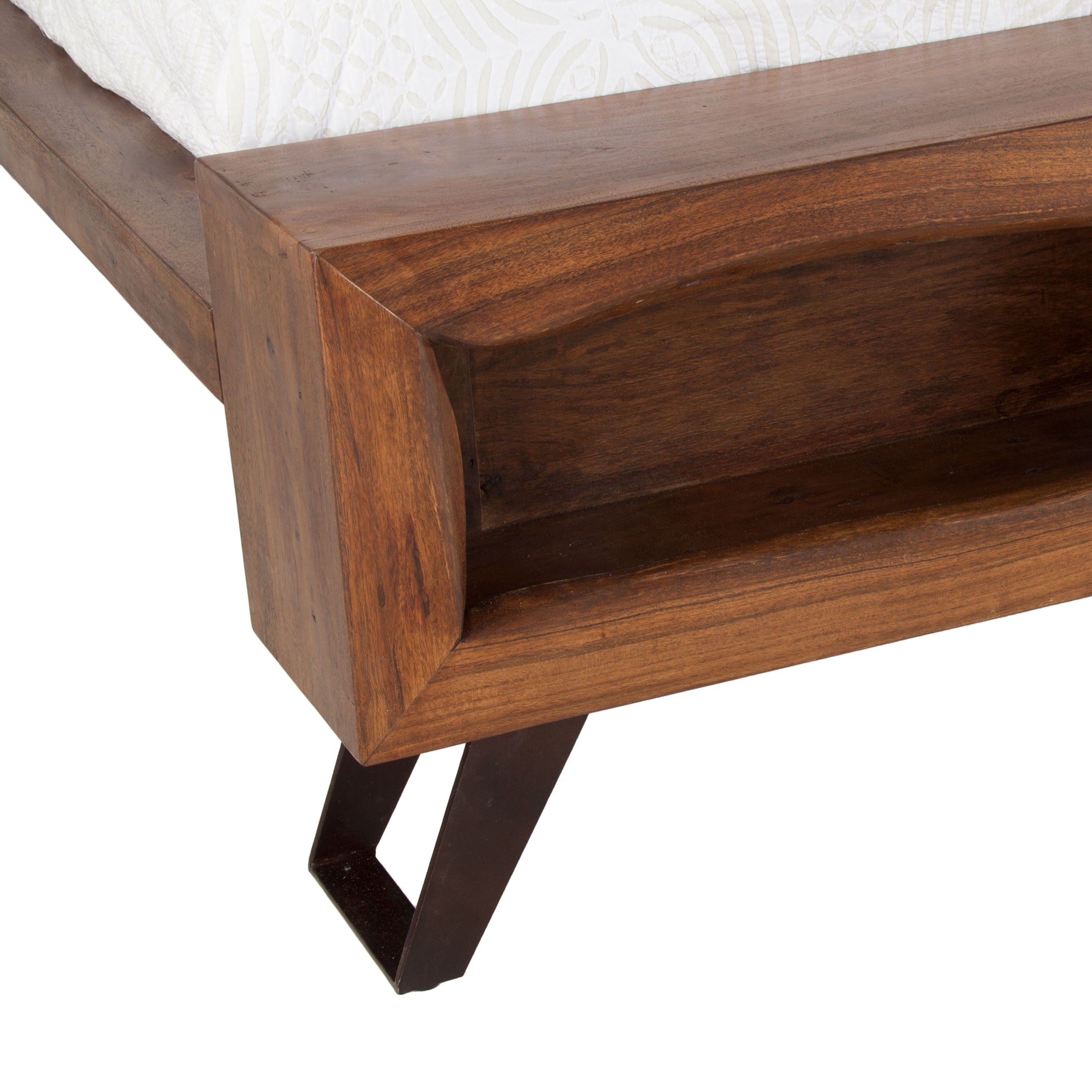Unique headboard with live edge craftsmanship