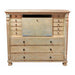 Antique-style secretary desk with intricate hand-carved detailing