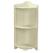 Heritage Corner Floor Shelf - Antique White Finish