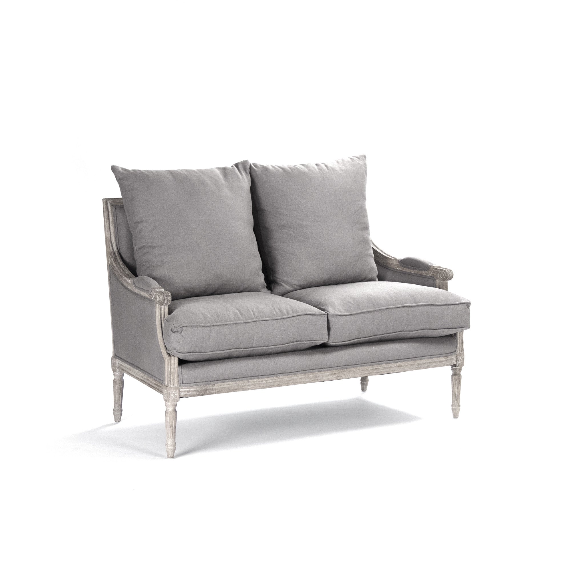 Sofa - Louis Settee, Grey Linen