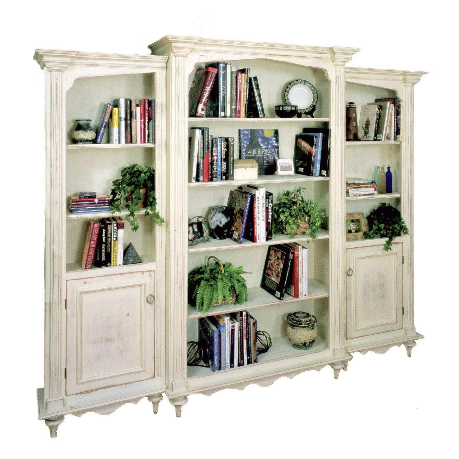 White library shop shelves